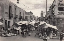 Typical Market Place People Mexico Puebla RPPC Photo Postcard COPY