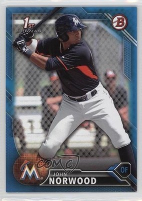 2016 Bowman Prospects Blue 140/150 John Norwood #BP27 i5q