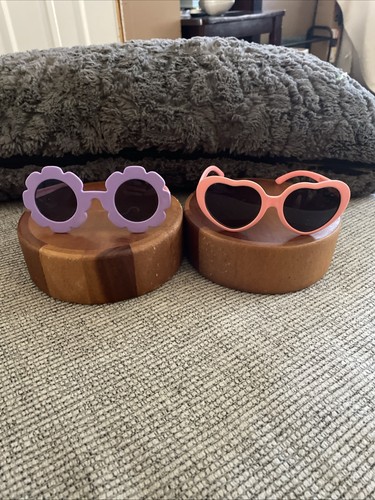 Kids Sunglasses Pink w Hearts and Purple Pink SHades Girl SH29