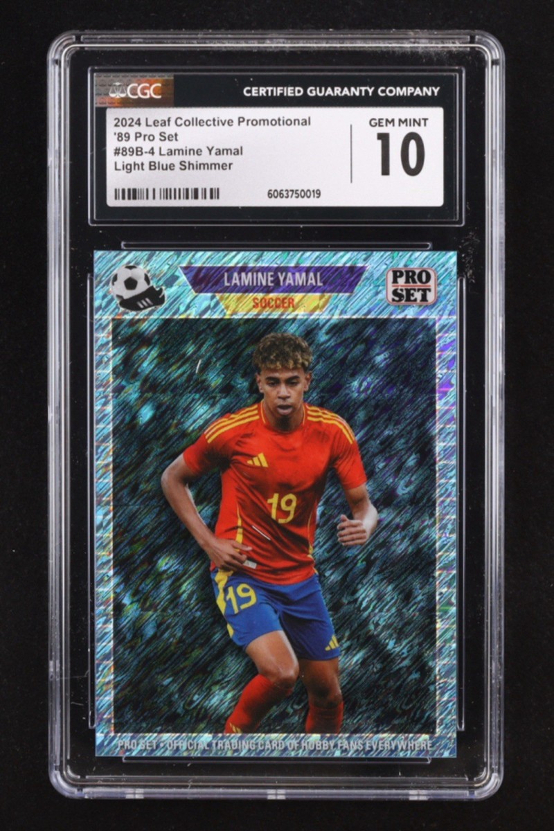 2024 Leaf Pro Set Lamine Yamal Light Blue Shimmer #89B-4 RC CGC 10