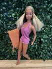 Vintage 1970s Sun Set Malibu PJ #1187 in Swimsuit & Towel - Steffie Face Mold