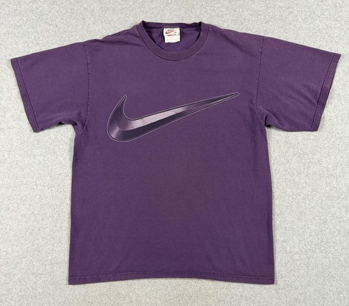 Vintage 90s Nike Sportswear Big Center Swoosh Crewneck T-Shirt M USA Sports - Image 1