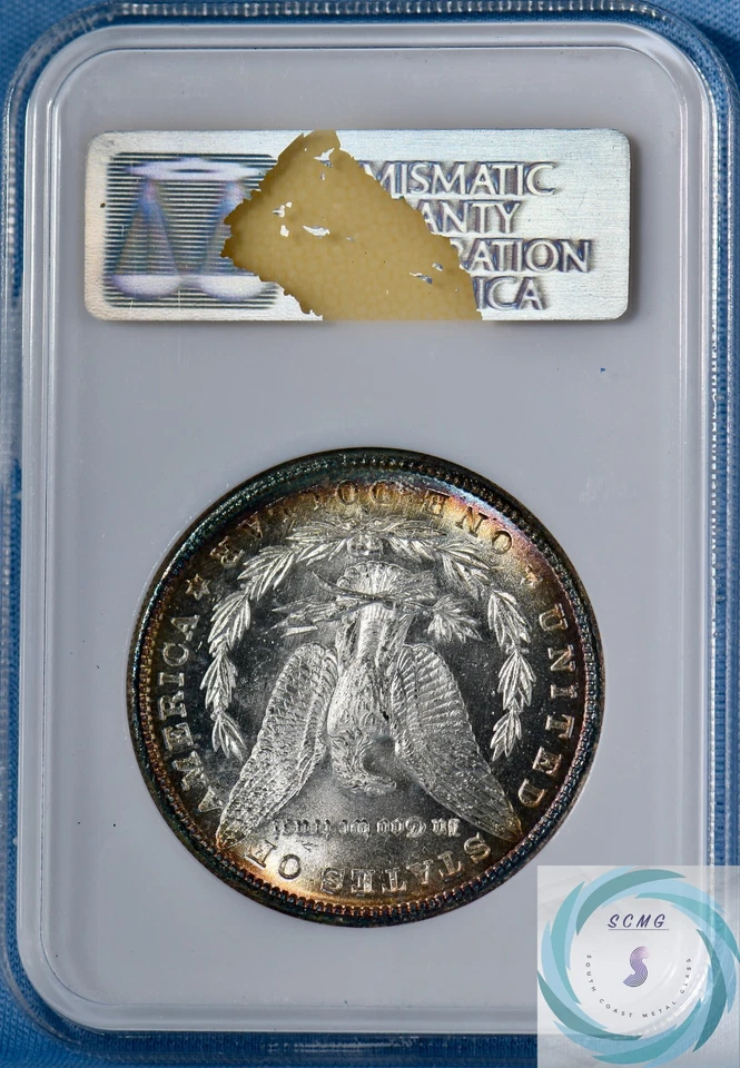 1880-S Morgan Silver Dollar $1 NGC MS65 w/CAC – Stunning Eye Appealing Tone - Image 3 of 4