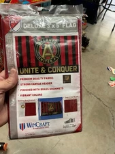 Atlanta United FC Large Grommet Flag 3FOOT BY 5 FOOT NEW IN PACKAGE