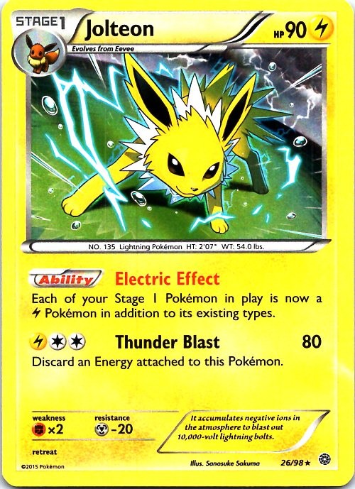 Pokemon #026/098 Jolteon (Holo)