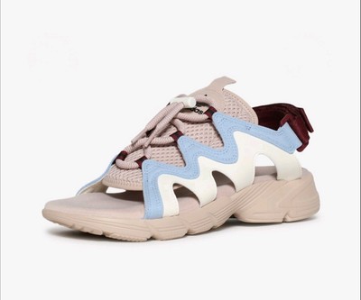 Adidas Astir Women's Sandals HP9571 Wonder Taupe Off White Shadow Red Size 8 NEW