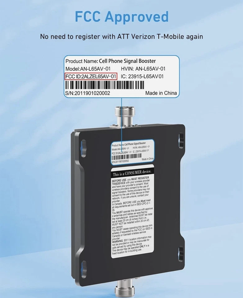 Anntlent 5 Band Cell Phone Signal Booster GSM 3G 4G LTE Cellular Repeater for... - Image 2 of 4