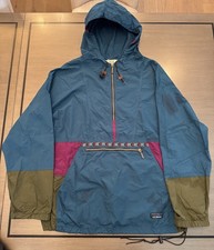 LL Bean Anorak Aztec Zip Hood Windbreaker Jacket XL Vintage 90 s