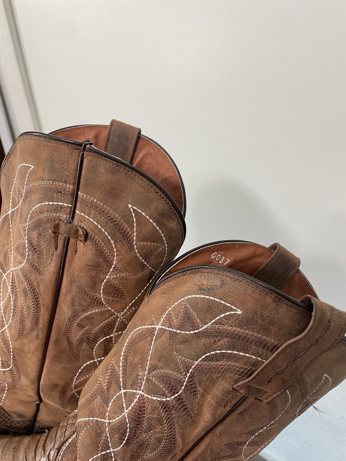 Dan Post Python Cowboy Boots Sand / Light Brown B… - image 15