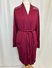 Marks & Spencer Jersey Dressing Gown Robe Burgundy Women's Large NWT C5520