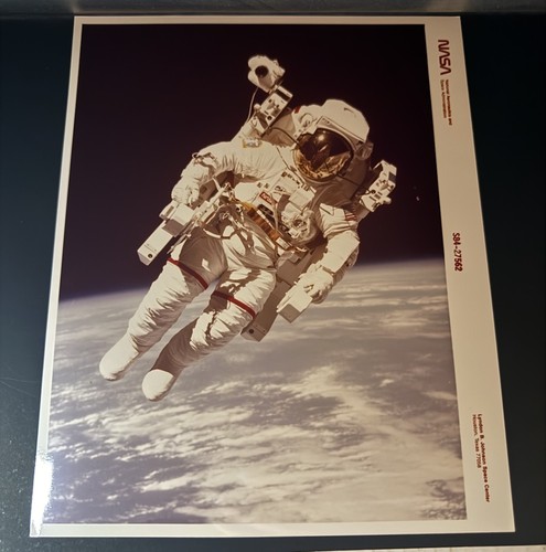 NASA Red Numbered MMU 1st Free Flight Bruce McCandless 8” X 10 “Photograph