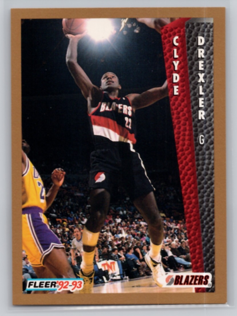 Clyde Drexler #186 Basketball Cards 1992 Fleer trading card — raw and PSA graded price guide