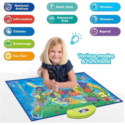 Kids Interactive Map - Educational Toy Ages 5-12