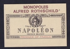 Old Alcohol Label France BN228105 Napoleon Brandy Rothschild