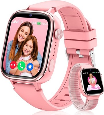 4G Kinder-Smartwatch mit HD-Anrufen, GPS-Ortung, SOS, Unterrichtsmodus, IP68