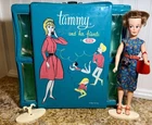 1960s Ideal TAMMY DOLL FAMILY Lot Phone Booth Case MOM DOLL Clothes Accessories