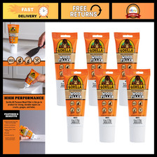 All-Purpose White Wood Filler - 6 oz Tube Pack of 6 - Water Resistant for Indo