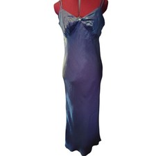 Blue Shimmer Sweetheart Bust Maxi Dress Special Occasion Size M JR Women's
