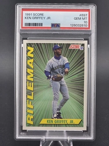 Ken Griffey Jr PSA 10 Rifleman Insert Seattle Mariners OF 1991 Score
