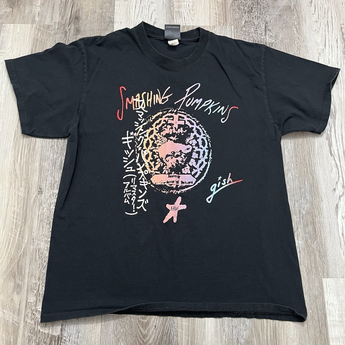 HUF × Smashing Pumpkins メカニック ジャケット Tシャツ Smashing Pumpkins X HUF Gish Japan T Shirt Mens Large Black | eBay
