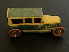 Distler Vintage Tin Toy Car 594 Green Yellow Made in Germany