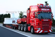 LKW Foto Scania R620 Plattformanhänger Deutschland rot MERKUR Immer in I #m3za