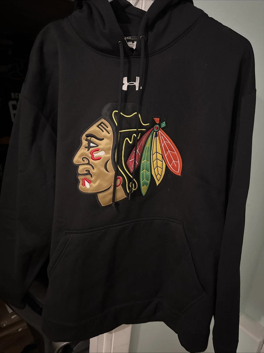 Sweat Vintage Chicago Blackhawks Années 90 - Marque Tultex, Taille XL, Noir - Occasion Rétro NHL