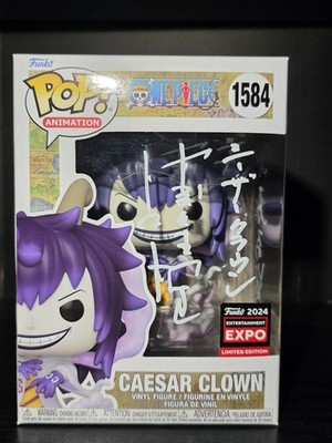 Funko Pop! One Piece- Caeser Clown #1584 Autographed By JVA Ryūsei Nakao
