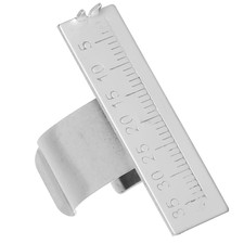 1pc  Silver Stainless Steel Dental Finger Ruler Endodontic Measuring Tool - NEW