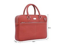 RSINC Handmade Genuine Leather 15.6 Inch Laptop Bag for Men  Dual Compartment