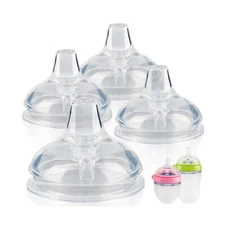 Sippy Spout Nipples for Comotomo Baby Bottles,100% Soft Silicone Sippy Cup Ni...