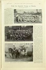 1898 Aufdruck Spanische Troops At Manila Volunteer Corps Ureinwohner Offiziere