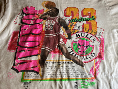 【即日発送】 Vntg Single #23 MVP Shirt T Large L Jordan Michael 1988 Tシャツ