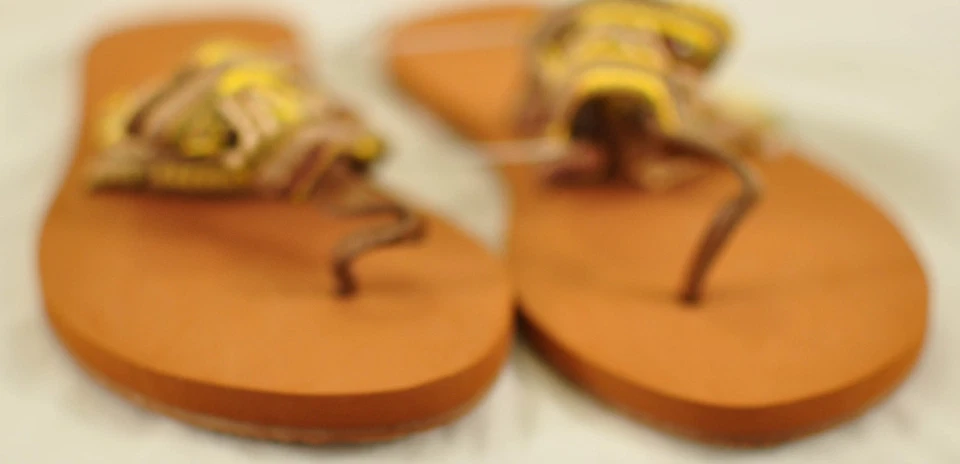 Mujer Sonoma Sandalias Talla S (5-6) Correa Amarilla Suela Acolchada Material Hecho por el Hombre Foto 4 de 4