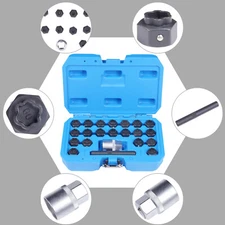 For BMW 22 PCS Locking Lug Nut Master Set Wheel Lock Key Removal Tool