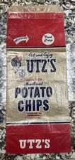 VINTAGE UTZ POTATO CHIP WAX BAG PRE 1960S HANOVER PA 14 OZ
