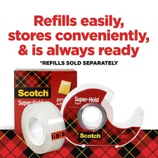 Scotch Super-Hold Tape, 3/4 in x 1,000 in, 10 Pack