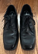SONOMA SNALEXANDER BLACK SIZE 7 BOYS DRESS SHOES MEMORY FOAM USED WORN ONCE