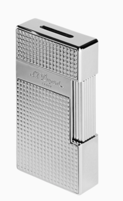 S.T. Dupont Biggy Silver Diamond Head Lighter, 025010, 25010