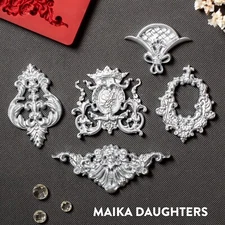 Silicone Molds for Resin Dadarkar CROWNS OF BAVARIA Vintage Clay Craft Jewelry