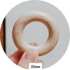 1x PREMIUM Beech Wood 55mm ring THICK round DIY macrame supplies planter rings