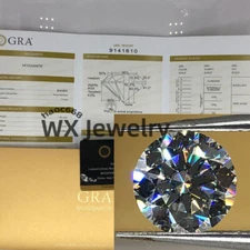 Excellent Cut Round White Loose D Color VVS1 Moissanite With RGA Certificate
