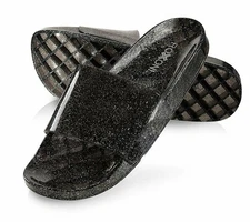 Roxoni Women's Summer Flip Flop Open Toe Jelly Glitter Slide Sandal Slippers