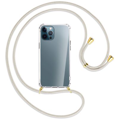 Handykette für Apple iPhone 12 Pro Max broken white (G) Hülle mit Band Kordel