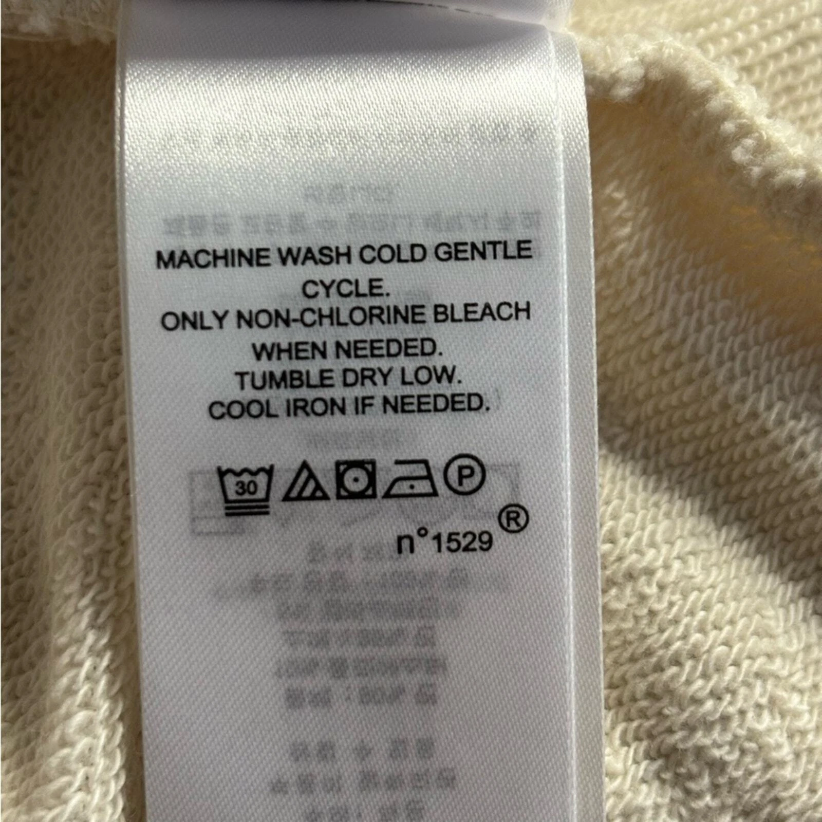 OFF WHITE Ralph Lauren Felpa con Cappuccio Crema Taglia M Articolo 3159