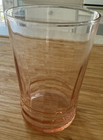 Mid Century Modern Set Of 6 Vintage Pink Depression Glass Juice Glasses Retro — photo 4