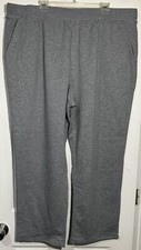 New Terra  Sky Women Fleece Pants Size 4X Sweats Grey lounge side pockets