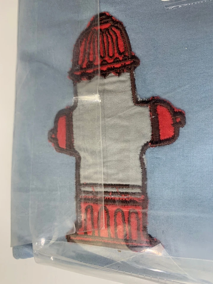 The Land of Nod Crib Skirt Fire Cadet Fireman Firefighter Boys Nursery NEW Crate - Image 3 of 4