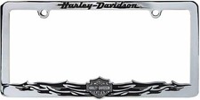 Harley-davidson Bar Shield With Tribal Graphic Metal Car License Plate Frame