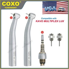 COXO Dental Handpiece Fiber Optic High Speed Turbine LED 6 Pin Coupling Fit KAVO